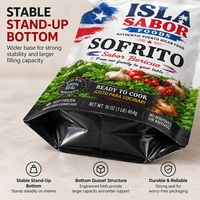 Sachet d'emballage personnalisé imprimé de qualité alimentaire avec bec verseur et bouchon à vis d'angle pour sauces, condiments et aliments liquides