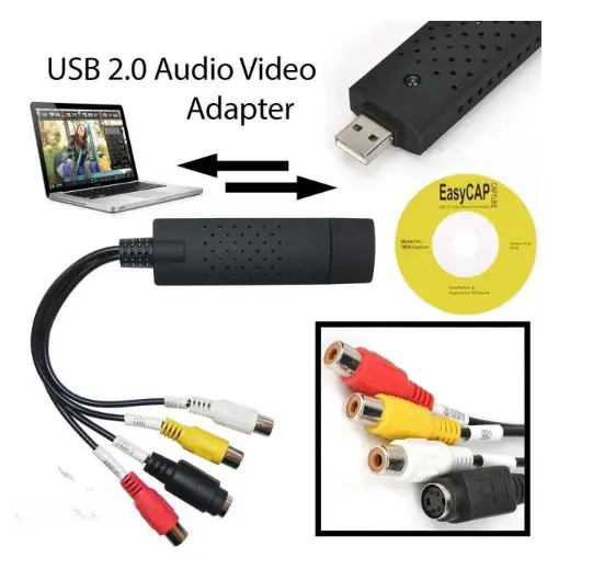 Video Capture Grabber Card easy cap usb 2.0 audio-video capture adapter