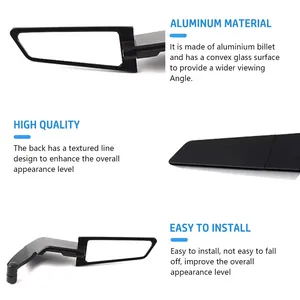 Nouveaux rétroviseurs de moto Yamaha <span class=keywords><strong>MT</strong></span> 03/<span class=keywords><strong>MT</strong></span> <span class=keywords><strong>07</strong></span>/<span class=keywords><strong>MT</strong></span> 09/<span class=keywords><strong>MT</strong></span>-10/<span class=keywords><strong>MT</strong></span> 25 SP, ailerons furtifs réglables, kit de rétroviseurs pour tout-terrain - Product Image 6