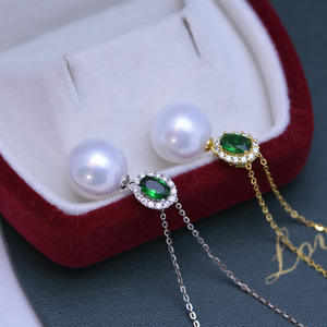 Collar de Perlas Blancas de Agua Dulce de 11-12 mm al por Mayor con Colgante de Plata S925, Brillante y Delicado, para Mujer - Product Image 4