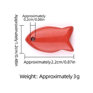 Colgante de Pez de 22mm de Amatista Natural, <span class=keywords><strong>Cuarzo</strong></span> Rosa y Ojo de Tigre, Material DIY para Fabricación de Joyería de Gemas de Cristal al por Mayor - Product Image 4