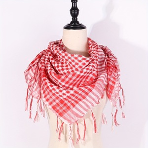 Voile léger et respirant à carreaux, style Dubaï, élégant et modeste, avec franges, populaire pour le printemps et les rassemblements religieux - Product Image 4