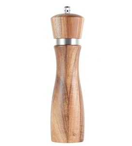 Customized Eco-Friendly Kitchen & Tabletop Glass and Wooden Salt and <b>Pepper</b> <b>Grinder</b> Set with Stainless Steel Core - Product Image 3