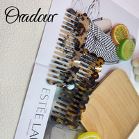 Oradour Peignes à cheveux personnalisés en acétate 2025 Portable Afro peigne à dents larges lisseur circulaire pour filles et bébés vente en gros