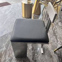 Chaise de bar moderne en acier inoxydable, résistante à la rouille, confortable pour les cafés, design élégant, entretien réduit, utilisation en extérieur et dans les restaurants d'hôtel
