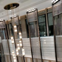 Offre Spéciale : Grille de séparation en treillis métallique en acier inoxydable bronze antique, tissage uni, pour hôtels, restaurants et ascenseurs