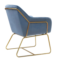 Fauteuil d'appoint moderne en tissu velours, design modulaire pour hôtel et chambre à coucher