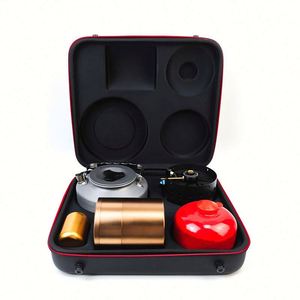 Portable EVA Outdoor Tea Maker Case <b>Waterproof</b> Lightweight Design Rubber Handle for Camping Picnic Tea Equipment <b>Storage</b> <b>Box</b> - Product Image 1