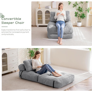 Modular <b>Sofa</b> Bed Square Foam Filling No-Wrinkle Treatment Living Room Lounge Chair - Product Image 3