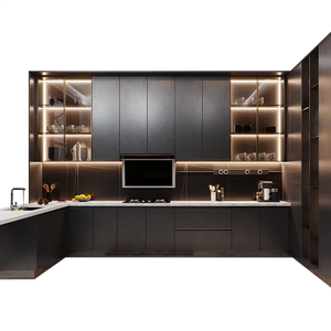 Mueble de Cocina Modular Moderno de Madera con Gran Capacidad, Diseño Ecológico <span class=keywords><strong>para</strong></span> Apartamentos, Muebles <span class=keywords><strong>para</strong></span> el Hogar Personalizables - Product Image 5