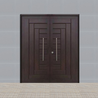 Porte moderne en bois massif imperméable, sécurité avant, et extérieur, style turc, bon marché, pour porte de maison