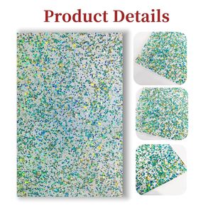 Confetti Dot <b>Green</b> <b>Glitter</b> Acrylic Sheet 8x12 Inch 1/8" Thick 3 Pcs Multi-Speckled for Craft Cutting & Engraving - Product Image 3