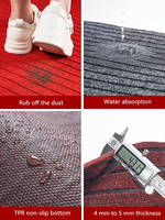 Rouleau de tapis à sept rayures fabriqué à la machine Caractéristiques d'absorption d'eau et de dépoussiérage lavables pour l'intérieur et l'extérieur