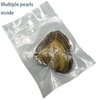 Vente en gros d'huître perlée d'eau douce Shell Wish Oyster avec plusieurs perles de couleurs naturelles