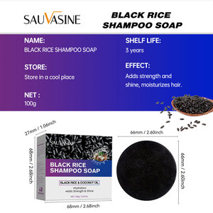 SAUVASINE 100 มล. แชมพูและสบู่น้ำมันผลไม้ธรรมชาติ บำรุงผิวด้วยสารสกัดจากจมูกข้าวสีดำ กลีเซอรีน สบู่และแชมพูน้ำมันมะกอก - Product Image 6