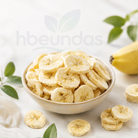 Tranches de bananes lyophilisées en gros de Chine, sucrées, faible teneur en humidité, faciles à conserver
