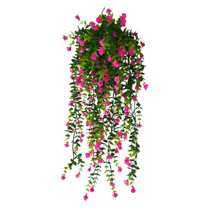 Vignes artificielles d'eucalyptus et de camélia, fleurs en plastique, décoration murale pour la maison, 2 pièces - Product Image 5