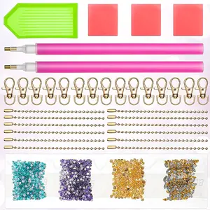 Diy Diamond Painting Keychain Kit Diy Handmade Ab Diamond Painting Keychain Ice Cream Custom Diamond Painting Keychain Icecream