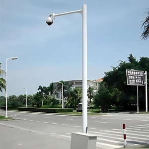 Mạ kẽm nhúng nóng 6M 8M 10m thép hình ống CCTV cực với Màn hình máy ảnh ngoài trời đường giao thông đèn cực - Product Image 2