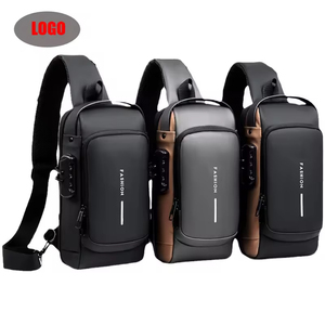 Custom Logo Waterproof Chest <b>Bags</b> Anti Theft Designer USB Crossbody <b>Sling</b> <b>Bags</b> for Men Fashion Chest Pack Single Shoulder <b>Bag</b> - Product Image 1