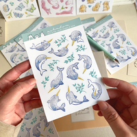 Feuille d'autocollants personnalisés imprimés par le fabricant, autocollants transparents découpés à la forme, résistants à l'eau, pour dessins animés