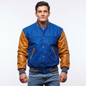 Chaquetas de béisbol casuales para hombre al por mayor, diseño personalizado de chaqueta de lana, chaqueta de béisbol universitaria para hombre - Product Image 1