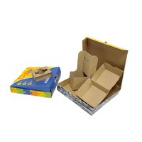 Boîte en carton ondulé pour pizza en papier kraft écologique avec logo personnalisé de haute qualité avec gaufrage et stratification mate