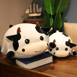 OEM ODM personalizado redondo peluche vaca juguete Animal relleno suave <span class=keywords><strong>almohada</strong></span> lindo peluche vaca peluche Kawaii abrazando <span class=keywords><strong>almohada</strong></span> - Product Image 3