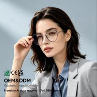 Lunettes de vue personnalisables de style métallique léger, design simple, monture haut de gamme, fabrication en usine