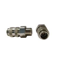 Raccord rapide pneumatique NW5 en laiton nickelé, type Mini Rectus 21, pour tuyau d'air, raccord mâle fileté