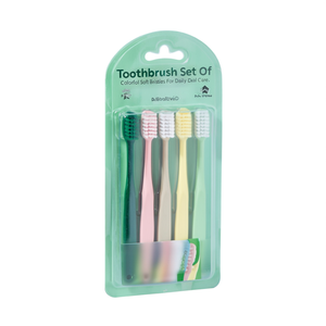 ชุดแปรงสีฟันขนแปรงนุ่มสีสันสดใส 5 ชิ้นสำหรับการดูแลช่องปากทุกวัน - Product Image 2