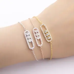 Groothandel Zirkonia Stijlvolle Kristal Kralen Boho Armband & Bangles Voor Vrouwen Armband Bedeltje Rose Goud Beste Geschenken Armband