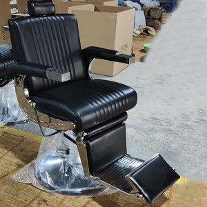 Silla de Barbero Ergonómica DAOMENG 360 °   Reposapiés Giratorio Manual Reclinable de Acero Inoxidable con Altura Ajustable, Suministros para Salón Todo en Uno - Product Image 2