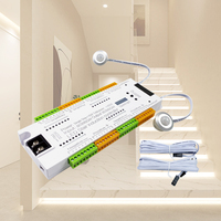 DC12V/24V 32 étapes escalier lumière contrôleur système automatique corps humain infrarouge pir capteur de mouvement escalier lumière contrôleur