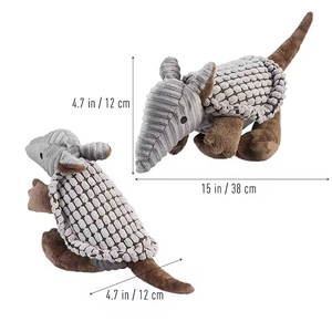 Jouet à mâcher pour chien Kinghon en peluche - Corde en coton interactive qui couine avec design en peluche de pangolin - Product Image 5
