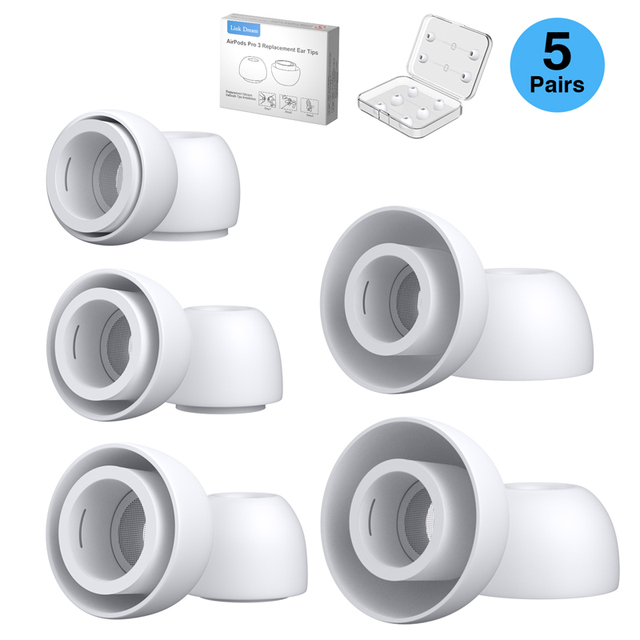 Wholesale Silicone Earbud Tipes AC05 White XXS XS S M L 5 Pairs Replacement Silicone Eartip for Airpods Pro 3 2025