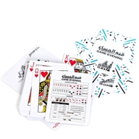 Cartes à jouer arabes en plastique PVC durables, imperméables, avec impression de logo personnalisé de luxe, avec boîte personnalisée