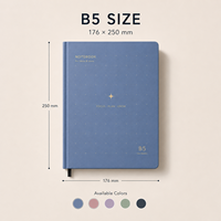 Carnet personnalisé B5 à couverture rigide, pages quadrillées douces avec dorure mate or, ruban, coins arrondis – Idéal pour le bureau, les études et la planification quotidienne