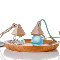 Flacon diffuseur de parfum carré en verre 5ml 8ml pour voiture, surface transparente, bouchon à vis, impression sérigraphique, en stock, en promotion