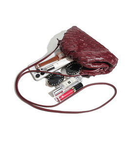 Sac fourre-tout mini beige en PU et polyester tissé, fait main, doux, avec fermeture à clip, bandoulière réglable, style luxueux, toutes saisons - Product Image 4