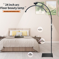 Lampe de beauté LED incurvée de 24 pouces pour le soin des yeux, en forme de U, demi-lune, pour le nail art, les extensions de cils, les tatouages et le travail des sourcils