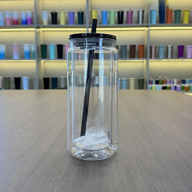 clear - with black lid