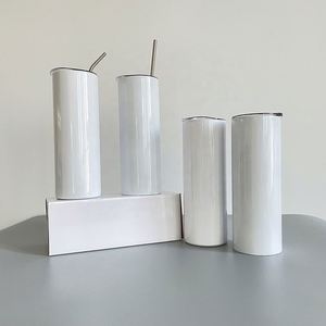 Shape Bottom Double Wall Vacuum Insulated Stainless Steel Tumblers 20oz Sublimation Blanks Skinny Flat Edge Tumbler Mugs - Product Image 2