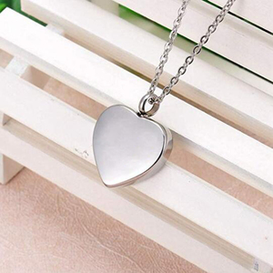 Collier Cœur en Acier Inoxydable pour Enfants, Bijou Funéraire pour Cendres Humaines, Urne Commémorative - Le Seigneur est mon berger... - Product Image 4