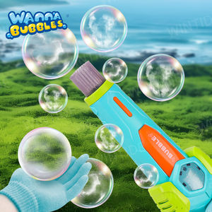 야외 여름 휴대용 전기 연기 거품 기계 연기 비누 거품 지팡이 재미 만화 조명 MusicToy 키즈 - Product Image 6