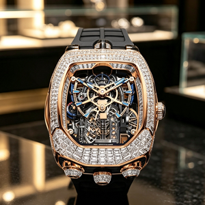 Reloj Deportivo para Hombre Estilo Hip Hop, Marca Jacbb, Astronomia, Caja de Acero Inoxidable, Cuerda Manual, Cristal Luminoso, Reserva de Energía - Product Image 6