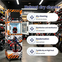 Machine de nettoyage de casques à chambre unique, distributeur automatique de nettoyage de casques, lave-casques en libre-service pour les clubs de motards et les entreprises