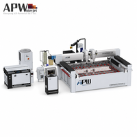 Nouvelle conception de machine de découpe au jet d'eau CNC à 3 axes, moteur/pompe, précision de 0,01 mm, sans fissures, pour verre, miroir, céramique, carrelage, usine