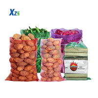 Roze PE Leno Mesh Zak/ Op maat gemaakte verpakkingsnetzak voor groenten en fruit, zoals uien en aardappelen
