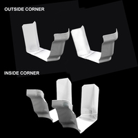 Connecteur de gouttière en aluminium robuste de 6 pouces pour coin extérieur, étanche et sans soudure, prix usine